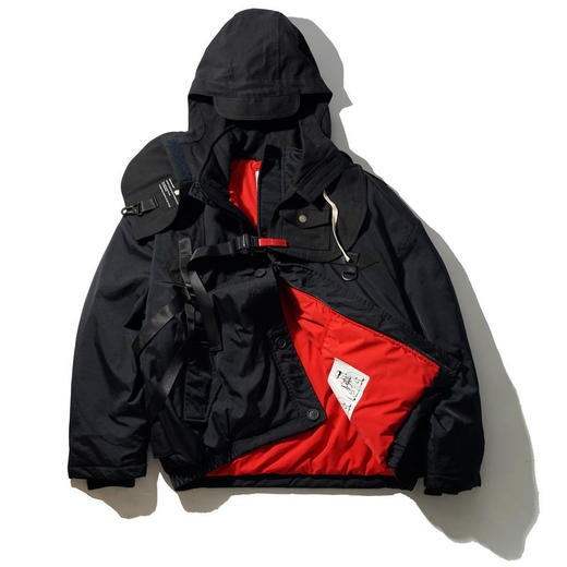 EAFINETAL.21AW新款可拆卸帽户外机能风假两件夹克加厚棉衣外套 商品图4