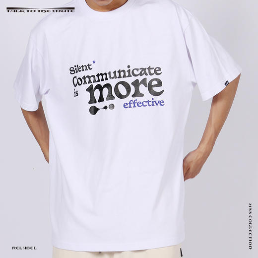 RELABEL 21SS 文字排版印花高克重圆领宽松TEE恤 商品图0