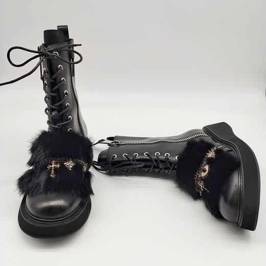 LFGJ 3874   真皮欧美侧拉链时尚短靴 商品图3