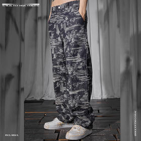 RELABEL 21SS 宽松结构糜烂破坏拉丝牛仔裤