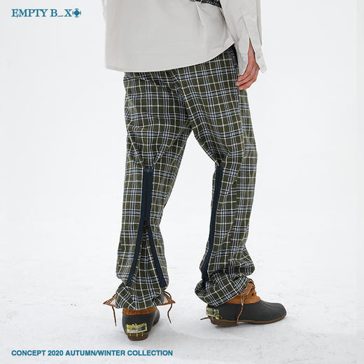RELABEL 2020AW 双色羊毛拉链格子长裤高档面料休闲西裤男秋长裤 商品图4