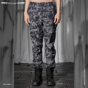 RELABEL 21SS紧身结构糜烂破坏拉丝牛仔裤