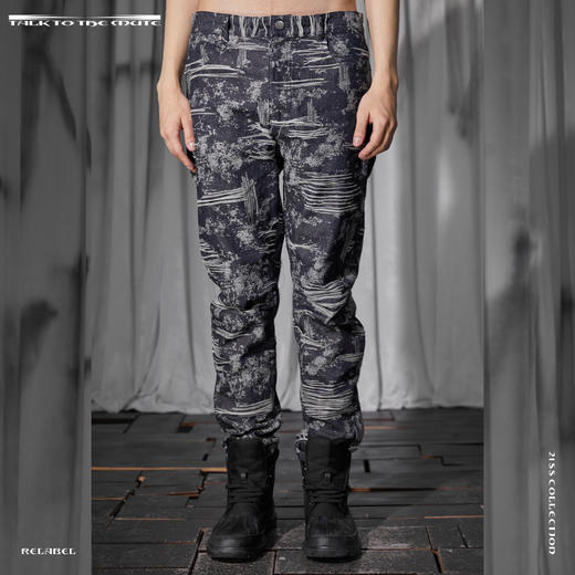 RELABEL 21SS紧身结构糜烂破坏拉丝牛仔裤 商品图0