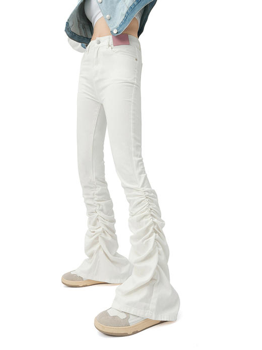 IFIK Pleated Non-stretch Jeans 无需拉腿的褶皱牛仔裤 商品图0