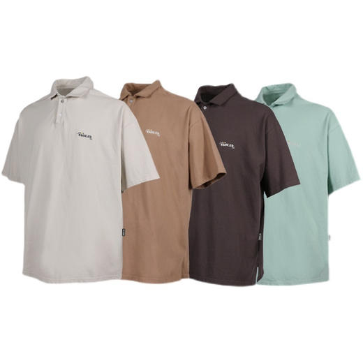 RELABEL 21SS 多色logo撞色刺绣细节异色纽扣宽松潮流短袖polo 商品图4
