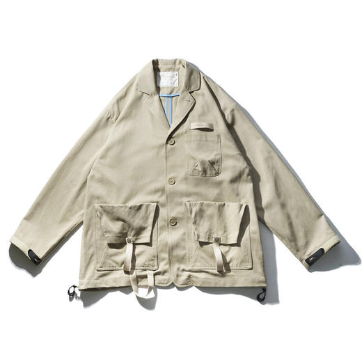 EAFINETAL.21AW新款马甲假两件侧拉链大口袋拼接设计西装外套夹克 商品图4