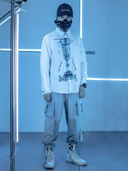 ENSHADOWER隐蔽者异质拼接抽绳裤男新款宽松工装裤束脚裤赞多同款 商品图2