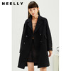 NEELLY纳俪商场同款外套女2021年新款双面呢大衣羊毛双排扣中长款 商品缩略图0