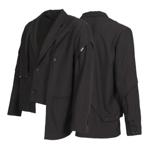 RELABEL 21AW 多层次错位立体裁片结构假两件休闲宽松西服 商品图4