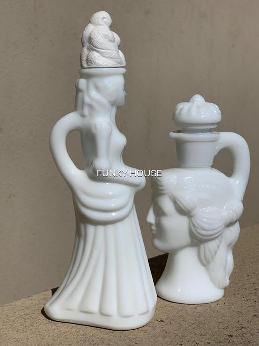 日本中古AVON Vintage奶玻璃香水瓶 底部带标 商品图5