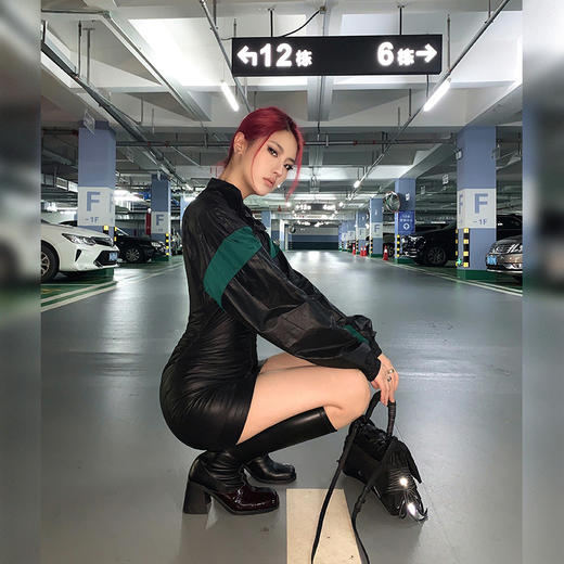 NEWA PROJECT 原创美式休闲辣妹慵懒风上衣外套宽松中长款连衣裙 商品图1