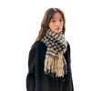 千鸟格时尚百搭围巾男女秋冬季2021新款仿羊绒韩版百搭披肩学生保暖围脖男潮 商品缩略图4