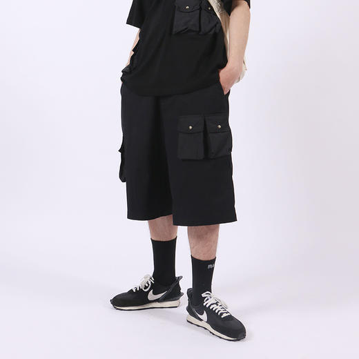 RELABEL20SS口袋半裤5分裤男裤子国潮牌阔型结构中裤沙滩裤休闲裤 商品图0