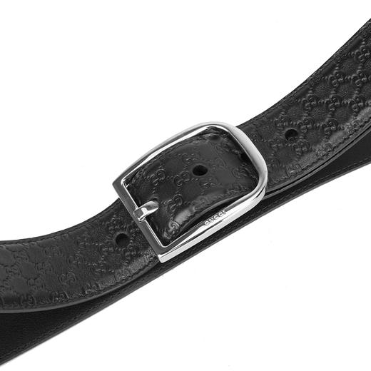 Gucci 古驰男士老花针扣 4cm宽 真皮+拼皮腰带 10329 商品图5