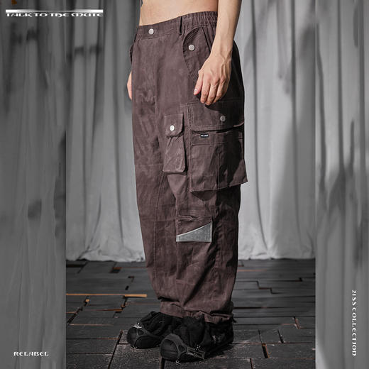 RELABEL 21SS 蜡染做旧工艺多口袋战术工装帆布重工裤 商品图0