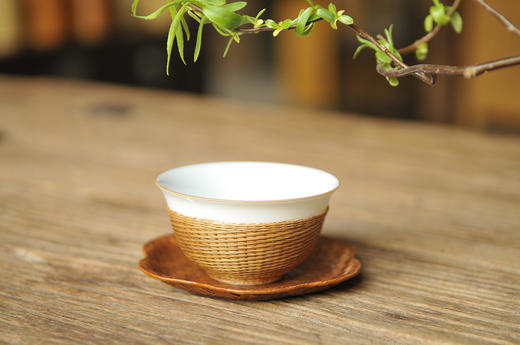 大漆竹席莲花杯垫 商品图2