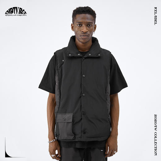 RELABEL 20AW立体包边可拆卸背包多穿法细节拼接羽绒棉马甲 商品图3