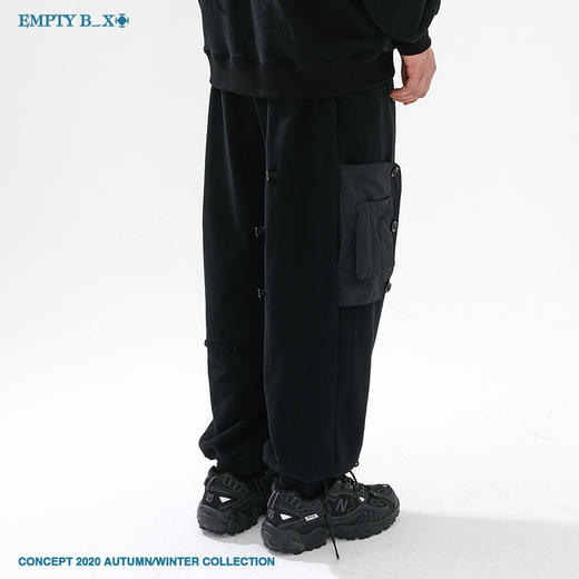 RELABEL 2020AW 双面活页翻页纽扣印花口袋抽绳卫裤休闲裤百搭潮 商品图2