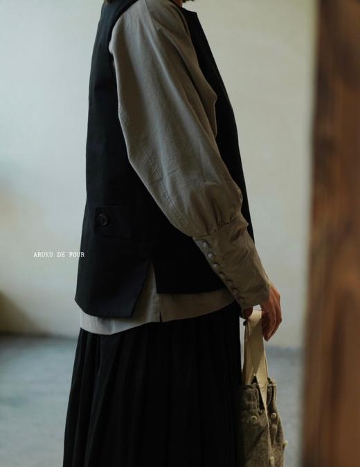 （4折）Le minor棕色/浅卡其/黑叠穿背心 商品图9