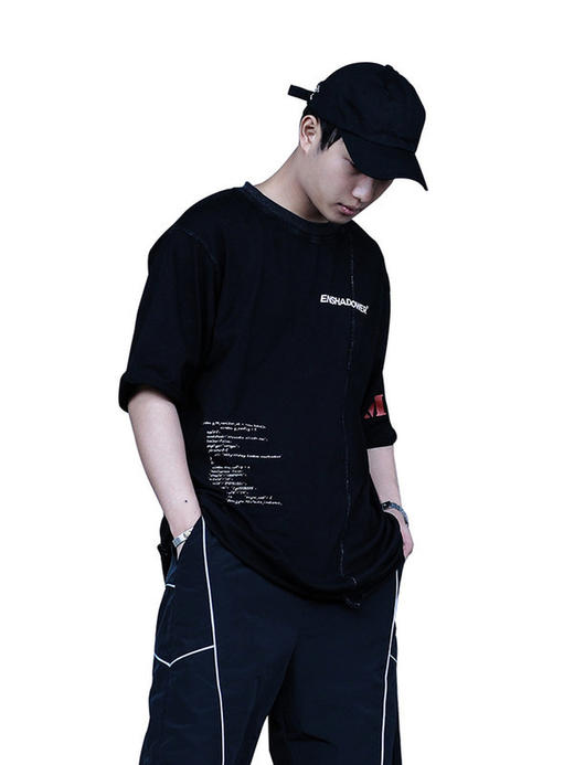 ENSHADOWER隐蔽者不规则M64印花短袖T恤复古做旧体恤新疆棉国潮 商品图3