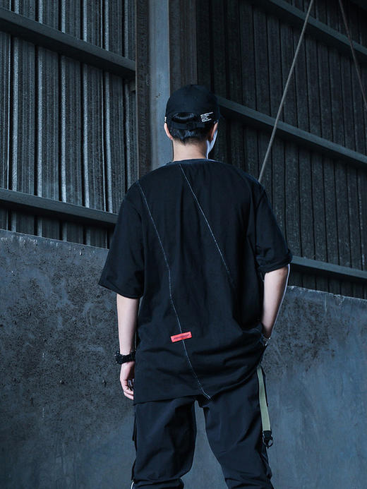 ENSHADOWER隐蔽者不规则M64印花短袖T恤复古做旧体恤新疆棉国潮 商品图1