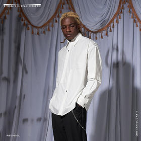 RELABEL 21SS 白色三门襟平行相错假两件错位明线多穿法衬衣