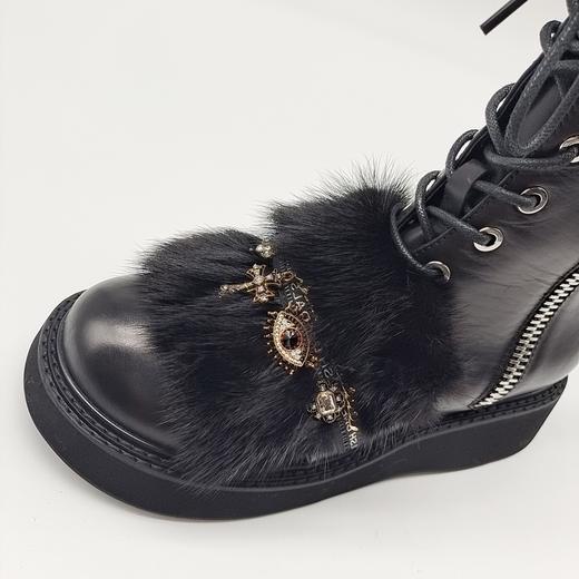 LFGJ 3874   真皮欧美侧拉链时尚短靴 商品图7