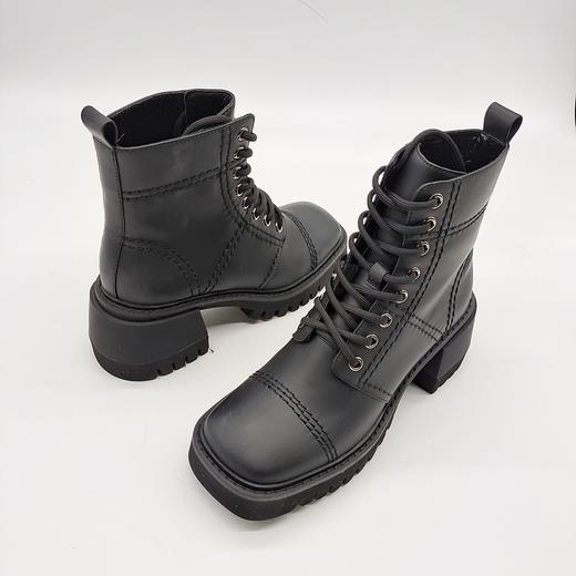 LFGJ 10704 真皮厚底粗跟英伦风时尚短靴 商品图5