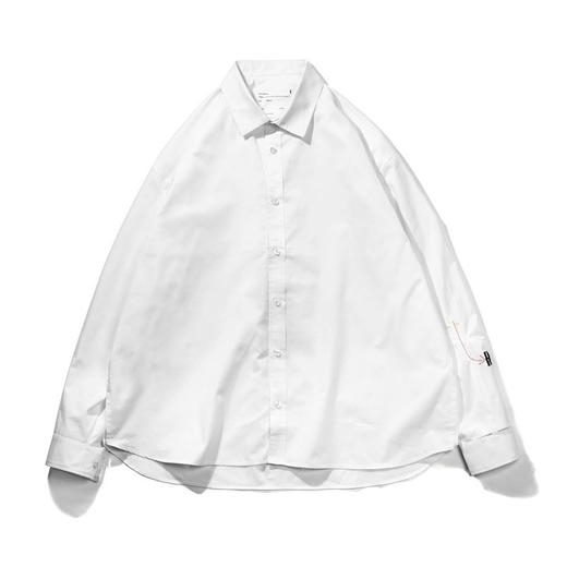 EAFINETAL.2021SS新款刺绣分割袖设计纯色上衣纯棉休闲宽松白衬衫 商品图4