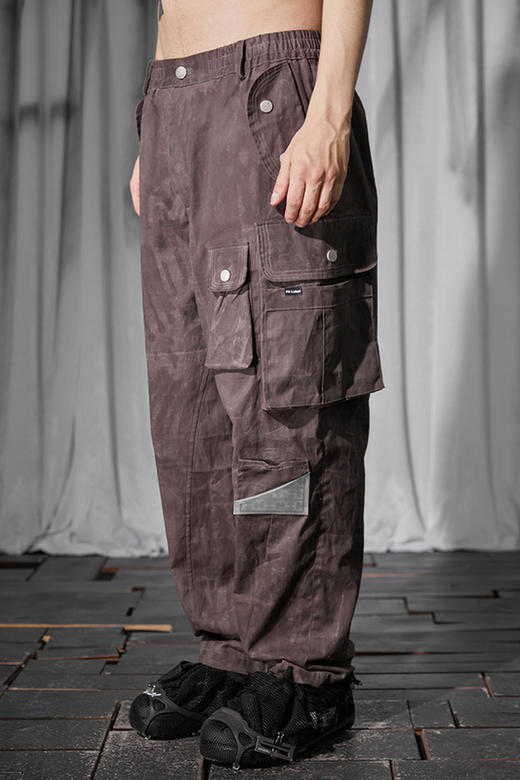 RELABEL 21SS 蜡染做旧工艺多口袋战术工装帆布重工裤 商品图5