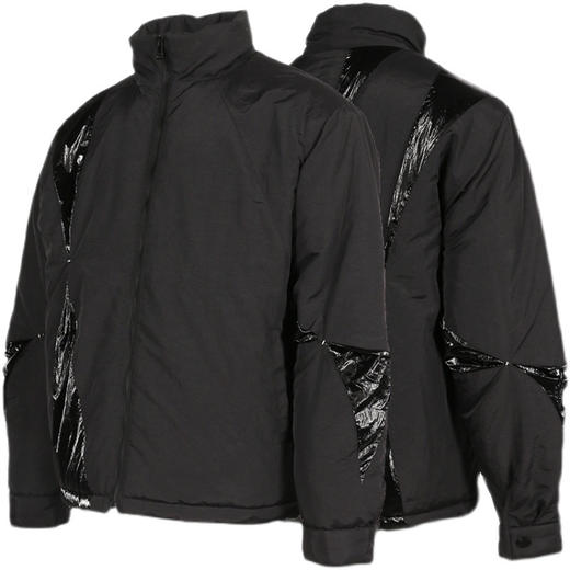 RELABEL 21AW 3M新雪丽认证黑色梭织拼接高密未来感明线打褶棉服 商品图4