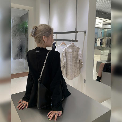 NEWA PROJECT2021秋季新款设计感V领长袖修身上衣百搭西装外套女 商品图3