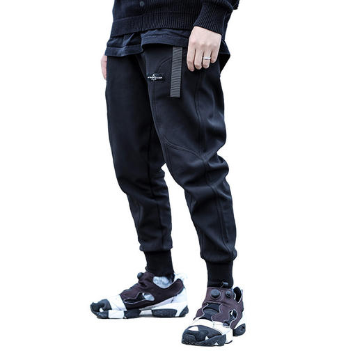 ENSHADOWER隐蔽者加绒曲线拼接束脚裤运动长裤加厚抓绒软壳卫裤 商品图3