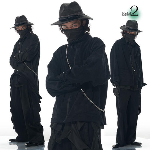 RELABEL 21AW 异面料双层结构内部拼接衬衣多穿法宽松灯芯绒外套 商品图0