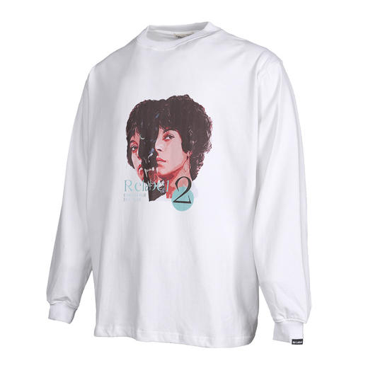 RELABEL 21AW联名relebel主题概念人兽撕裂拼接印花圆领长袖T恤 商品图4