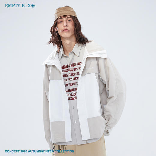 RELABEL 2020AW双色拼接防水面料冲锋衣夹克外套防风衣外套潮牌男 商品图2