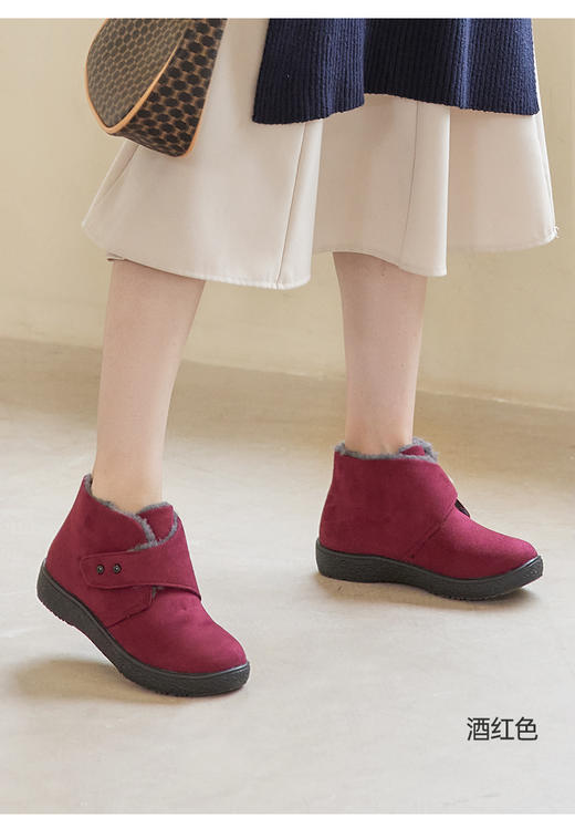Pansy盼洁日本冬季女鞋加厚短靴高帮妈妈棉鞋4047 商品图1