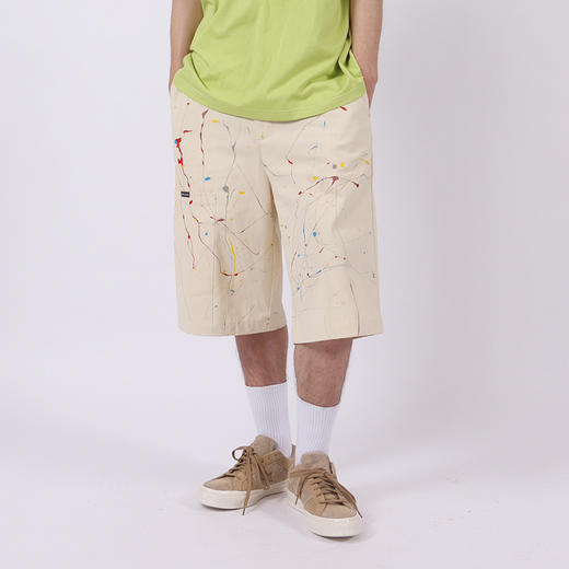 RELABEL 2020SS定制手泼点漆潮牌短裤男纯棉宽松大口袋休闲五分裤 商品图1