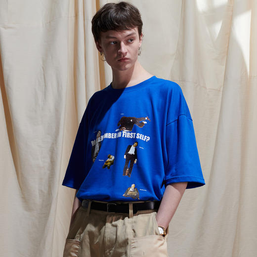 EAFINETAL.21SS新款人物主题图案印花圆领纯棉休闲宽松短袖T恤TEE 商品图0