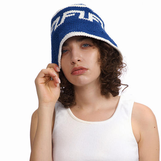 IFIK Crochet Bucket Hat 秋季必盛行款原创LOGO手工镂空编织盆帽 商品图3