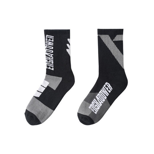 ENSHADOWER隐蔽者夏季新款几何撞色长筒袜男士袜机能高帮袜两双装 商品图4