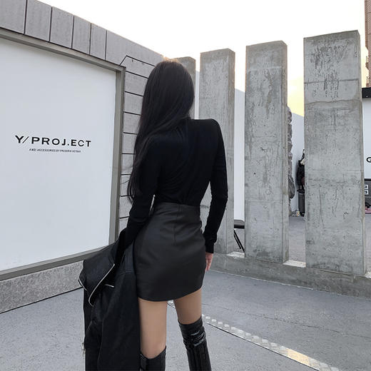 NEWA PROJECT 秋冬新款高腰百搭不规则小众心机a字裙半身裙短裙女 商品图3