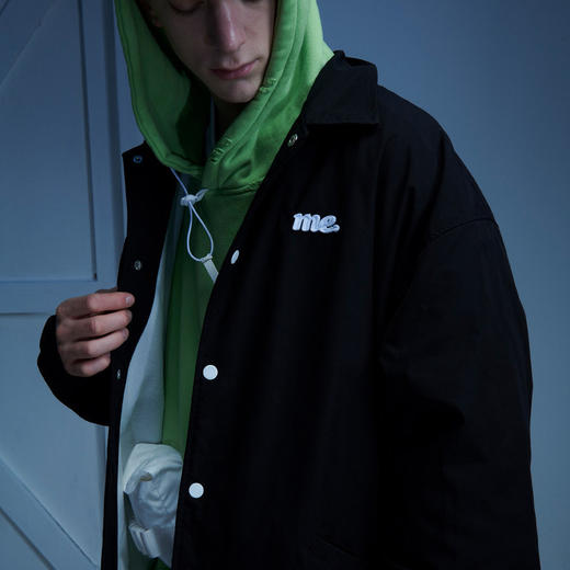 EAFINETAL.21AW新款logo印花毛毡贴布绣花设计基础款教练夹克外套 商品图1