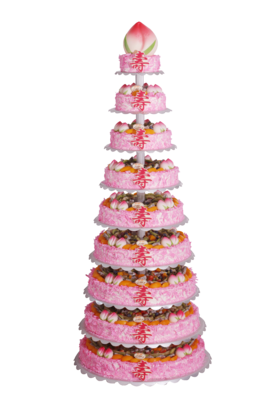 福寿齐天—节日祝福-多层庆典蛋糕