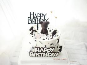 男孩款 简约 暴力熊 卡通蛋糕 款式图案定制｜ins风 小红书同款