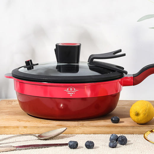 马克西姆辅食必备不粘锅，微压设计，一口锅=平底锅+奶锅+煎锅+炒锅+炖锅 商品图1