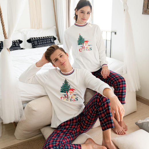 爱帝法兰绒休闲可外穿家居服套装情侣款 商品图0