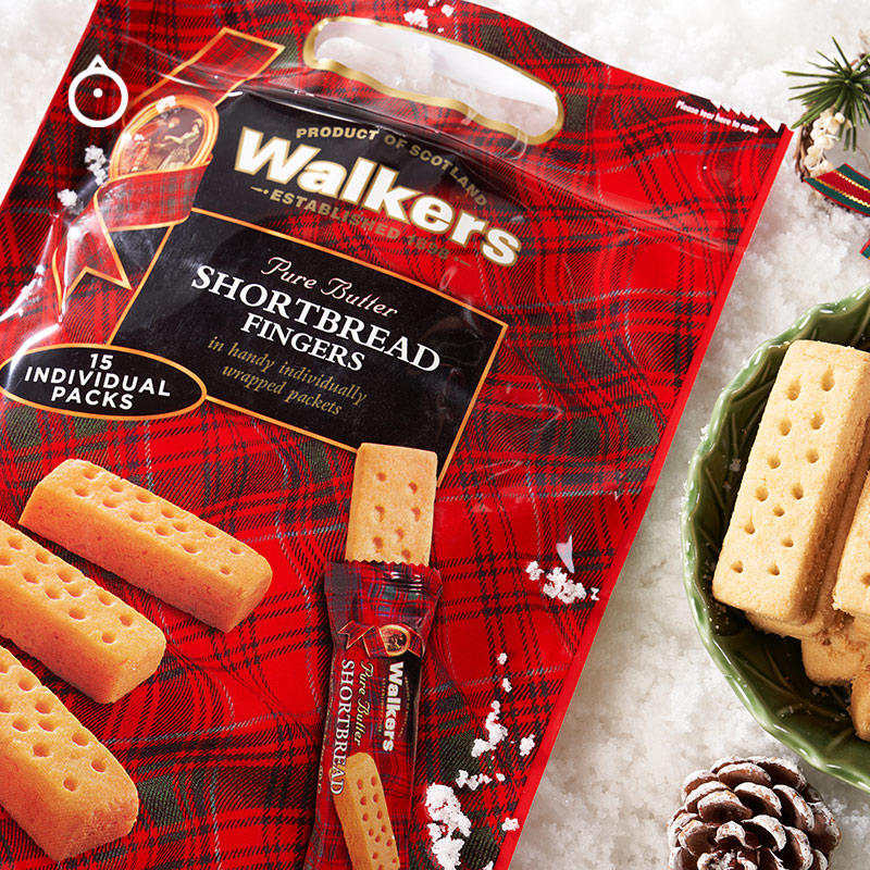 英国沃尔克斯walkers指形黄油饼干小袋分享装210g 奶香酥脆