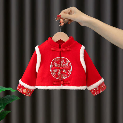 【SSEMMY】喜气洋洋迎新年，加绒夹棉汉服女孩套装 商品图5