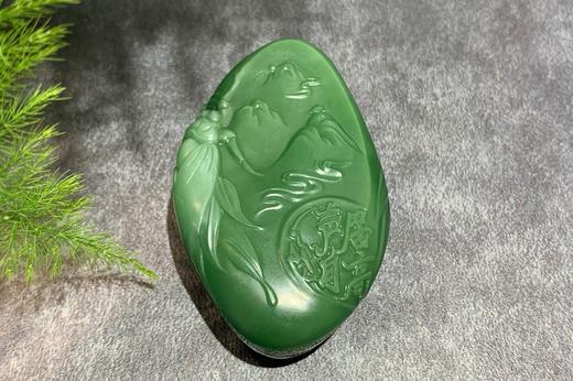 【御珠宫坊·传承系列】碧玉蝉挂件 商品图4